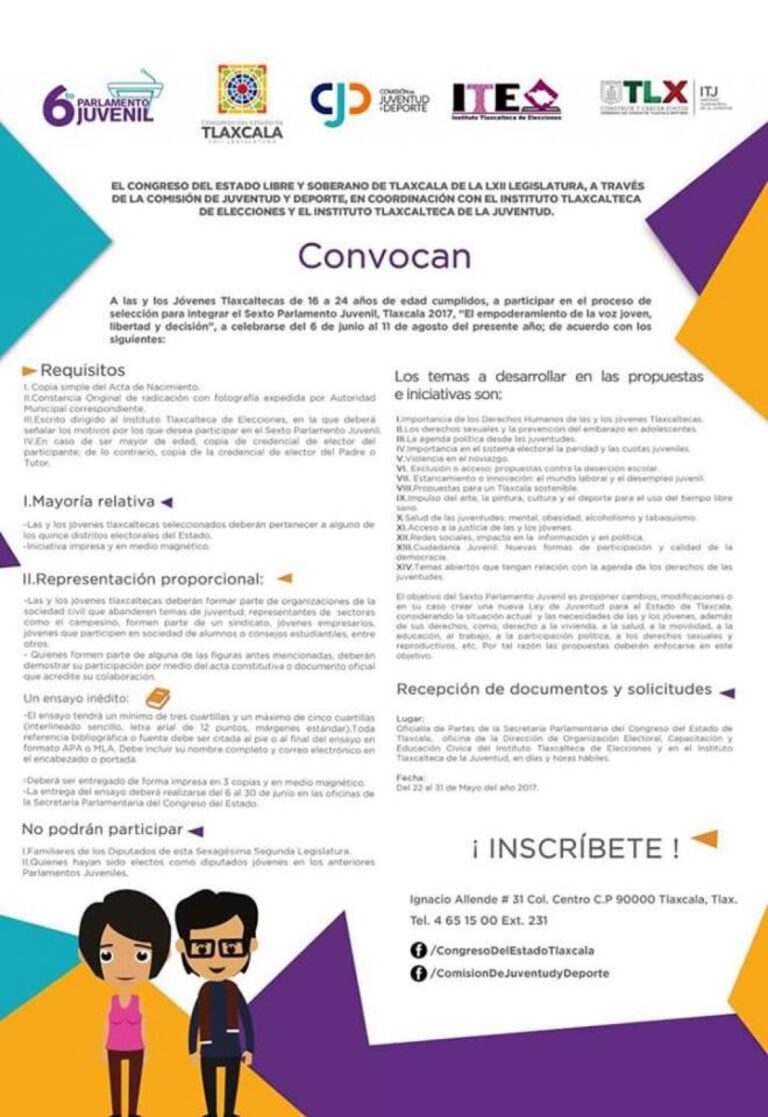 Convoca ITJ al Sexto Parlamento Juvenil