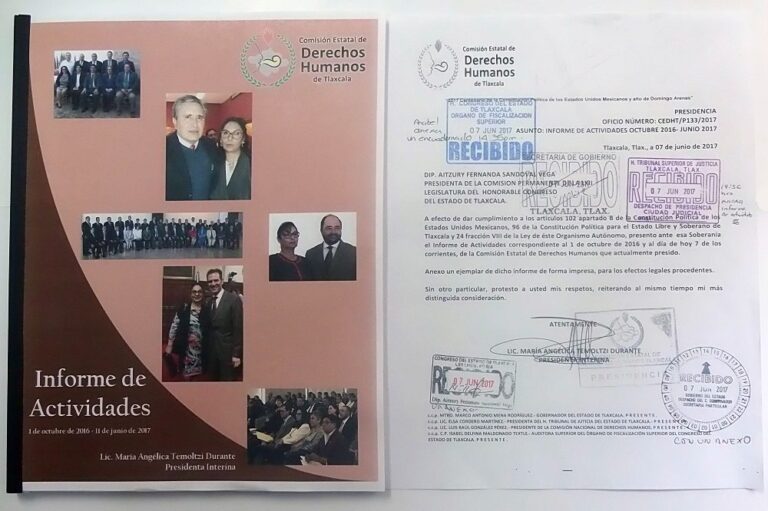 Entrega Temoltzi Informe de Actividades de la CEDH