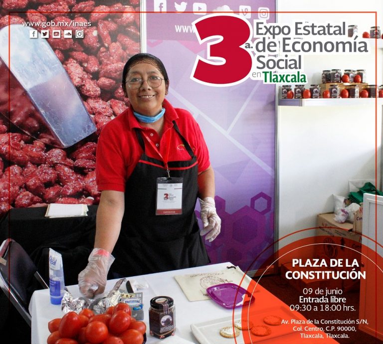 Empresarios de INAES Tlaxcala Presentan sus Productos en la 3a Expo de Economía