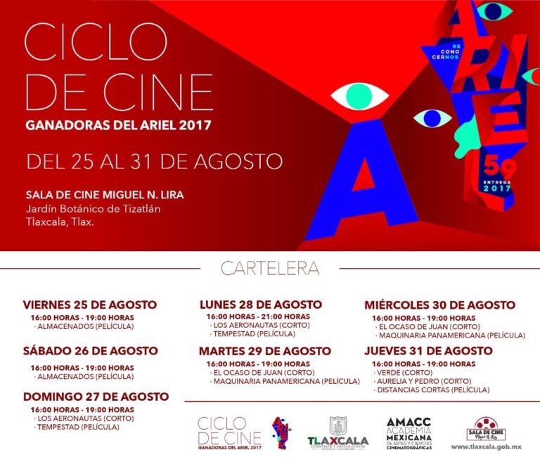 Sala Miguel N. Lira Exhibirá Películas Ganadoras del Ariel 2017