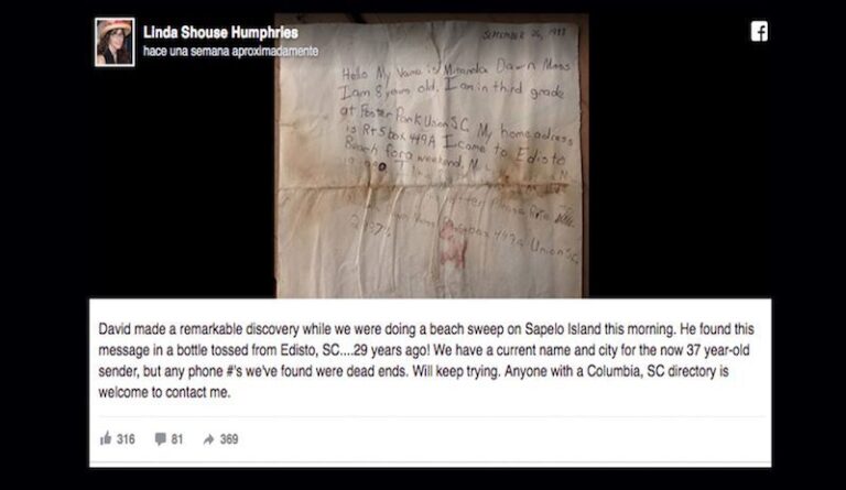 Envía un Mensaje en una Botella y Recibe una Respuesta 29 Años Después