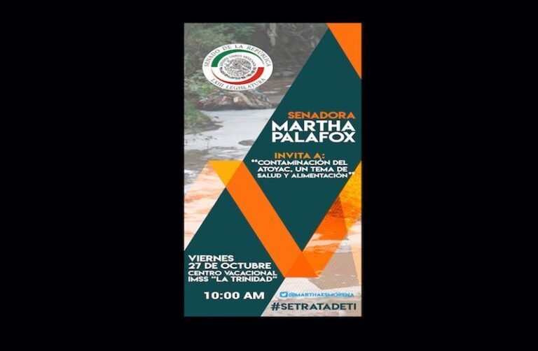Anuncia Senadora Palafox Reunión con Sectores Para Sanear el Atoyac