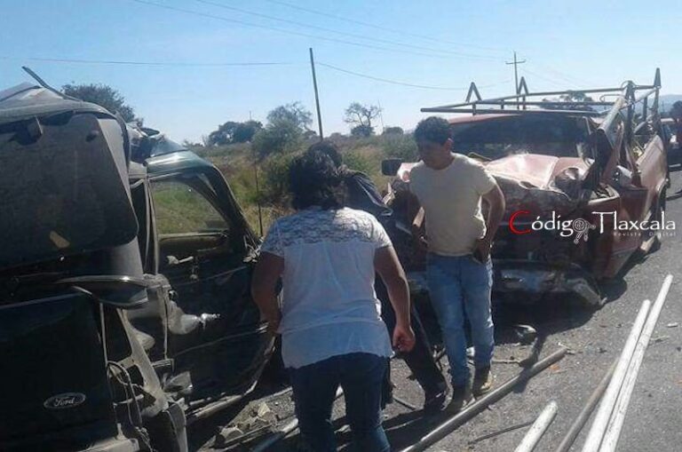 Choque Deja Saldo de un Muerto y Cinco Lesionados en Huamantla