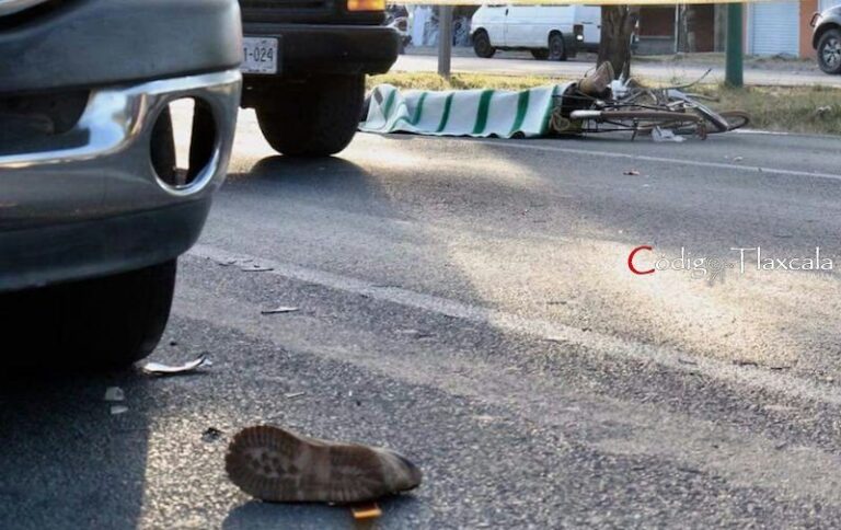 Muere Atropellado Ciclista en Carretera Santa Ana-Apizaco