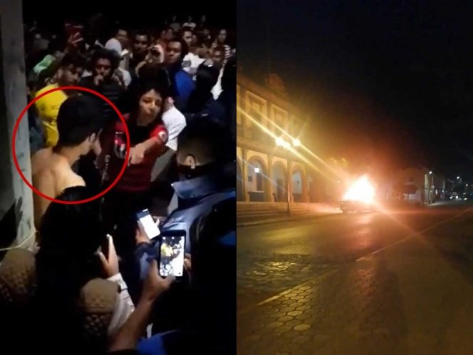 Queman 2 patrullas en intento de linchamiento en Hidalgo