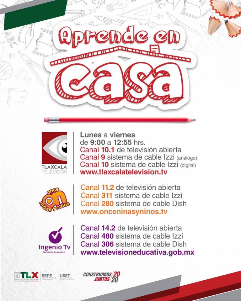 Transmite Tlaxcala Televisión Programación ‘Aprende en Casa’