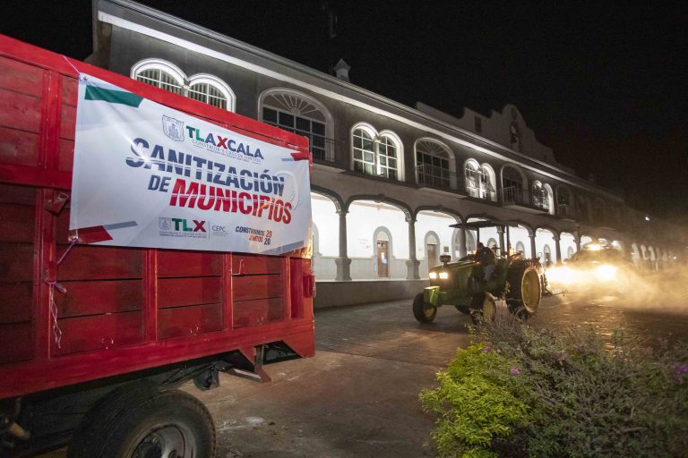 Jornadas de Sanitización Recorren 5 Municipios de Tlaxcala