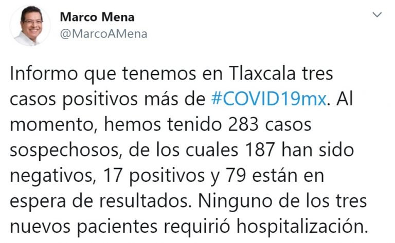 Sesa Registra 17 Contagios por el Virus Covid-19 en Tlaxcala