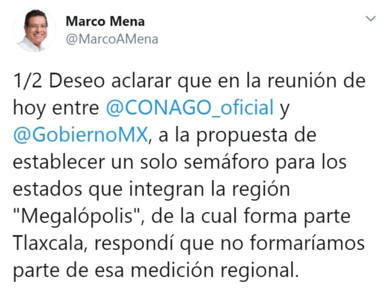 Tlaxcala No Forma Parte del Semáforo Regional de Covid-19