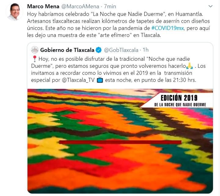 Marco Mena Comparte Arte Tlaxcalteca de Huamantla en Redes Sociales