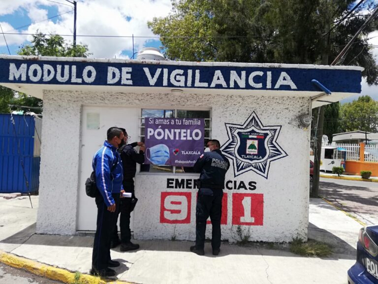 Ayuntamiento de Tlaxcala Coloca Lonas de Prevención por Covid-19