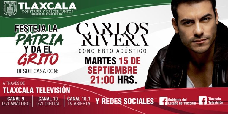 Fiestas Patrias: Carlos Rivera Cantará el 15 en Teatro Xicohténcatl