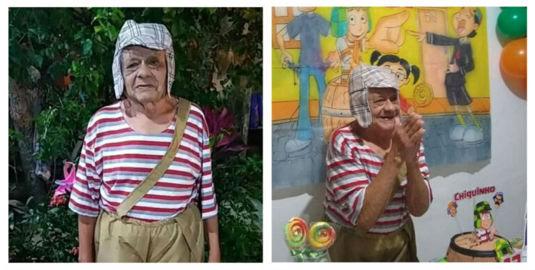 Abuelito se disfraza del Chavo del 8 para su ‘cumple’ 92 