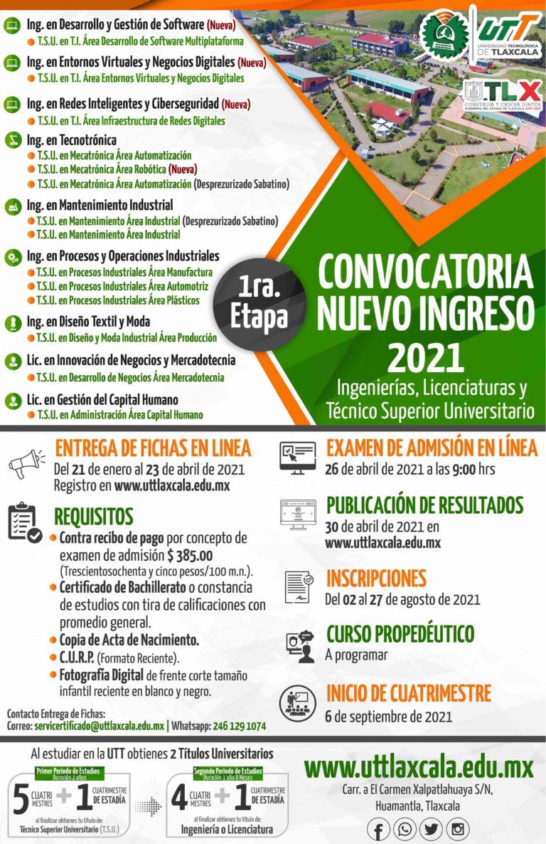 Inicia UTT Entrega de Fichas Para Inscripciones de Nuevo Ingreso