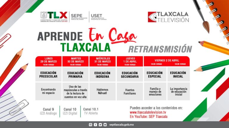 Tlaxcala Televisión Retransmitirá Programas ‘Aprende en Casa’