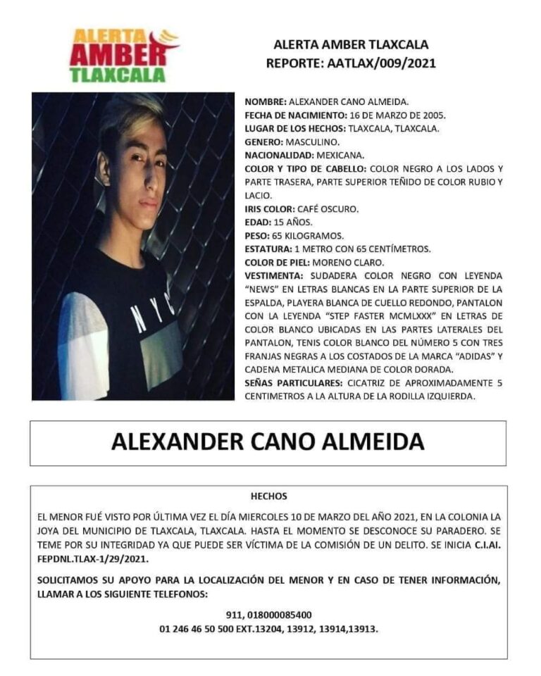 Alexander Cano de 15 Años Desapareció en La Joya Hace 8 Días