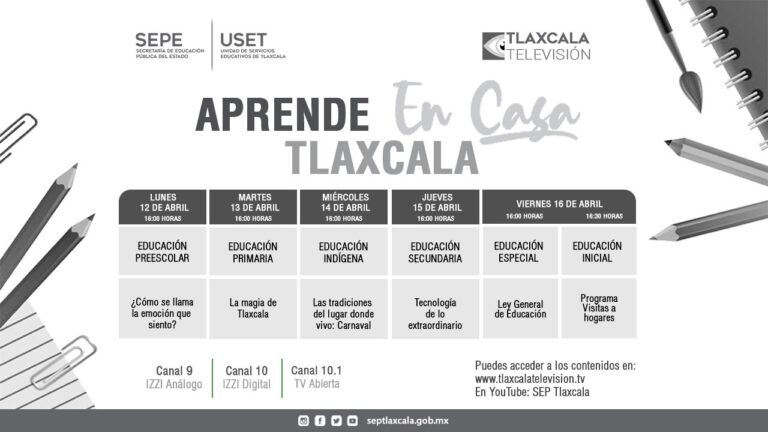 SEPE Presenta Barra Temática de ‘Aprende en Casa Tlaxcala’