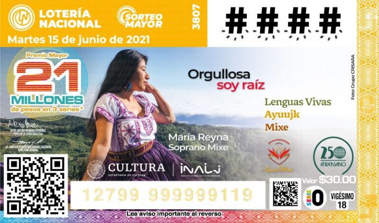 Concierto de María Reyna, en la Develación del Billete de Lotería de la Lengua Mixe