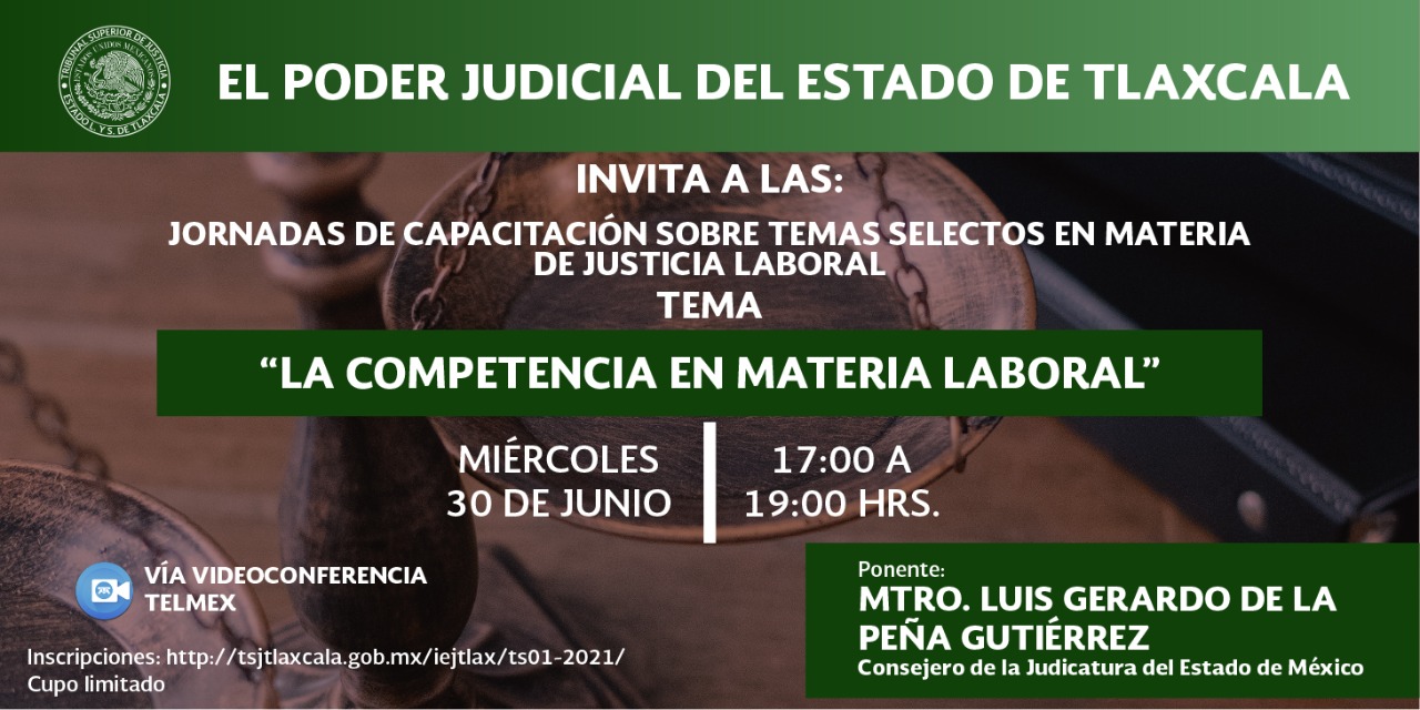 Impartirán en el TSJE la Conferencia “La Competencia en Materia Laboral”