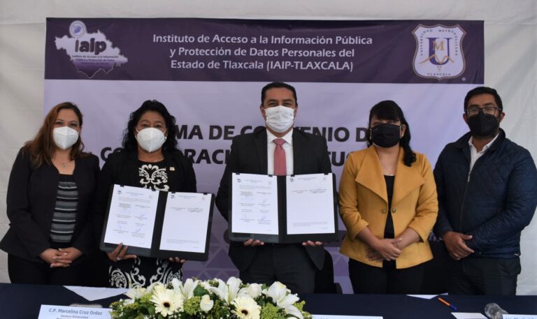 Acuerdan IAIP y UMT, impulsar protección de DP en comunidad estudiantil