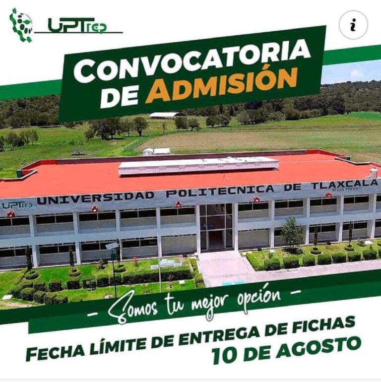 10 de Agosto, Fecha Límite Para Entrega de Fichas de Admisión: UPTREP