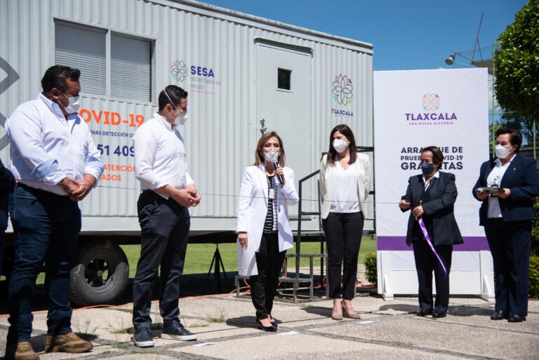 Gobernadora Lorena Cuéllar da Banderazo a Unidades de Prueba Gratuita COVID-19