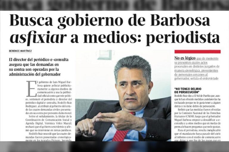 Denuncian e-consulta Puebla y El Popular Acoso del Gobierno de Barbosa