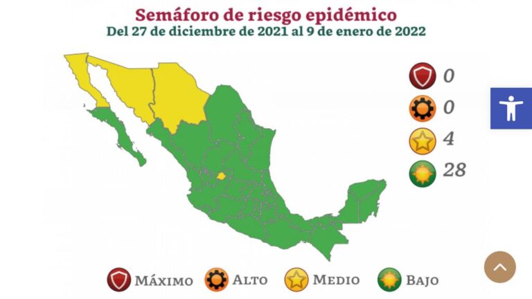 Cerrará Tlaxcala 2021 e Iniciará 2022 en Semáforo Epidemiológico Verde
