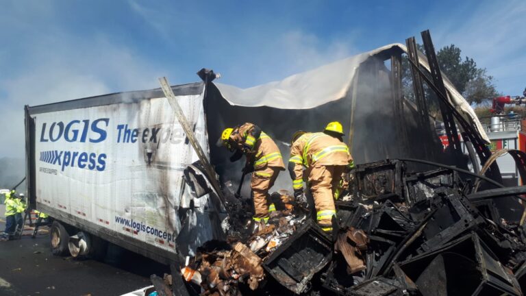 SSC implementó operativo para atender percance vial en la autopista arco norte