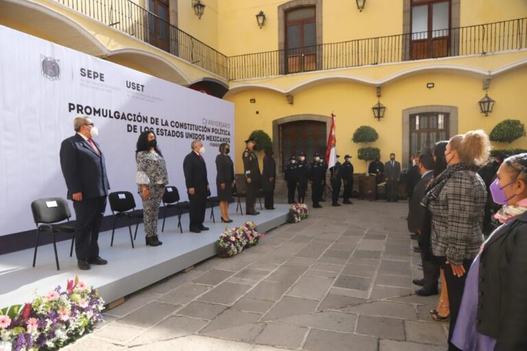 Conmemoran Autoridades de Tlaxcala 105 Aniversario de la Constitución Mexicana