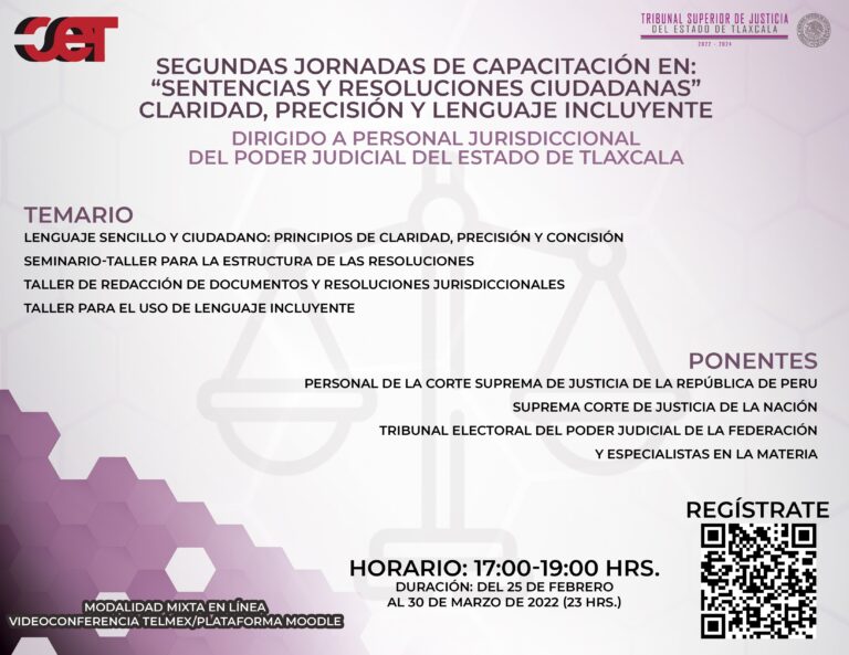 Impartirán capacitación internacional al personal jurisdiccional del TSJE