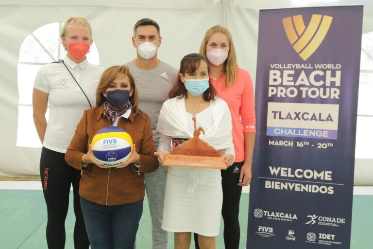 Recibe Gobernadora a Selecciones que Participarán en el Voleibol de Playa Tlaxcala 2022