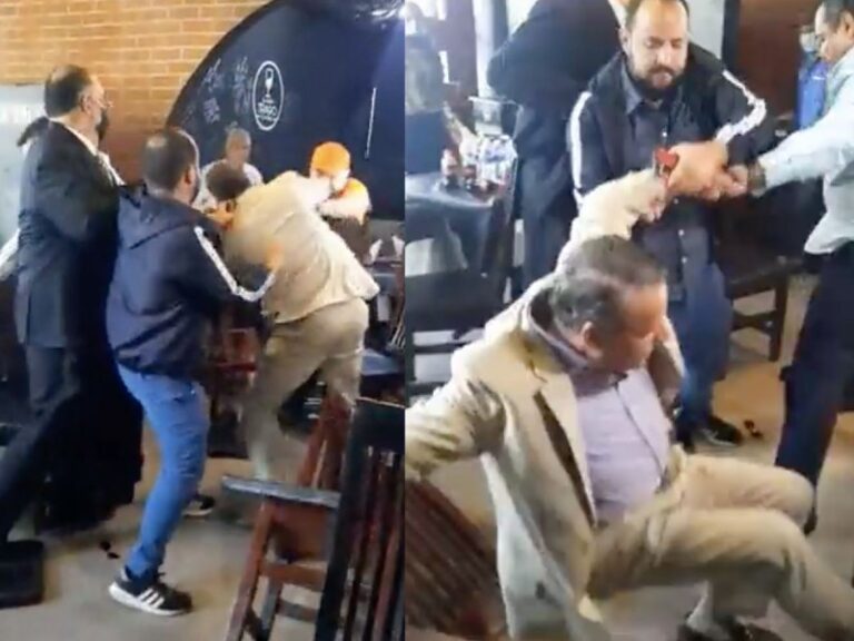 Adame se pelea con abogado de Carlos Trejo y termina en el piso