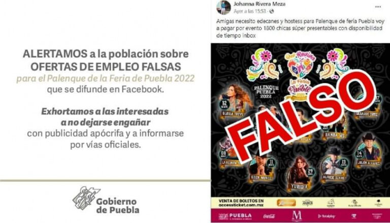 Ofrecen empleo falso para el Palenque de la Feria de Puebla