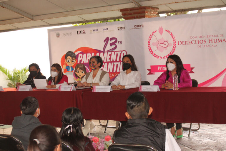 Se realizó en la CEDH 1era etapa del 13er Parlamento Infantil Tlaxcala 2022