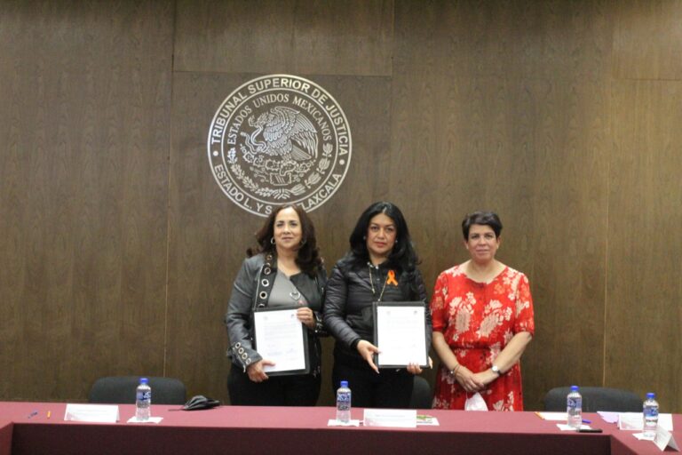 Firman convenio de colaboración el TSJE y la Fundación de Servicio Social de Apizaco, A.C.