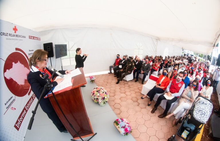 Rindió Silvia Elena Rodríguez Informe Quinquenal de la Cruz Roja-Tlax