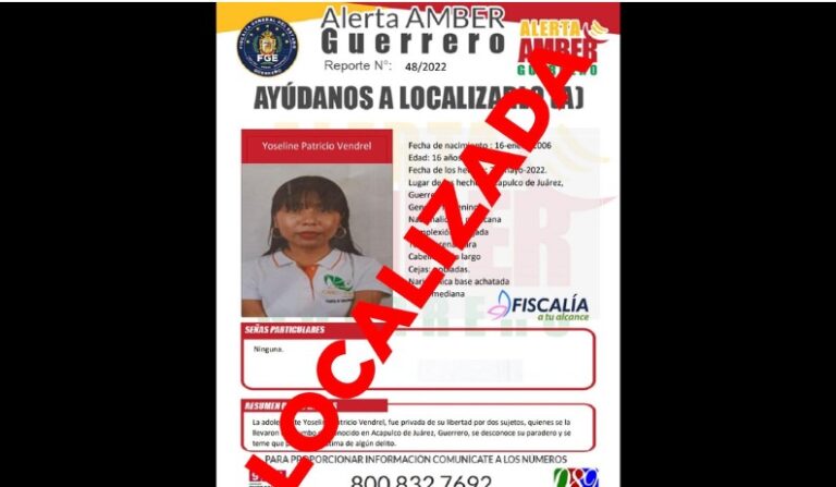 Localizan con vida a Yoseline, reportada como raptada en Acapulco