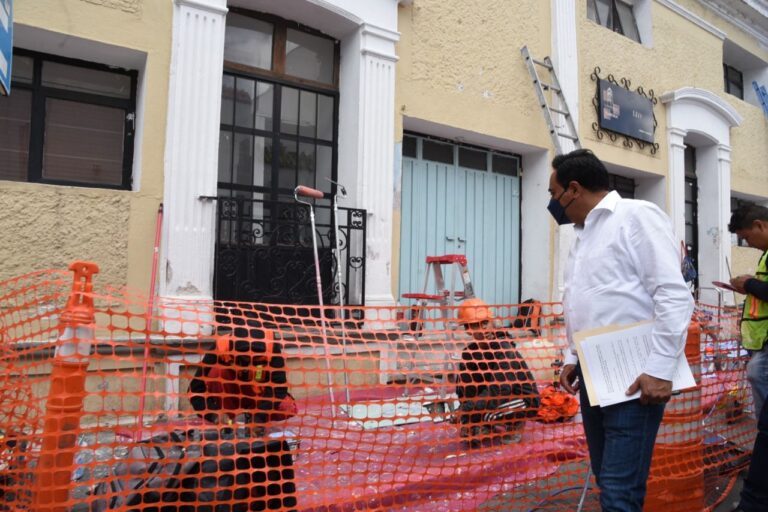 Avanza Embellecimiento del Centro Histórico de Tlaxcala Capital