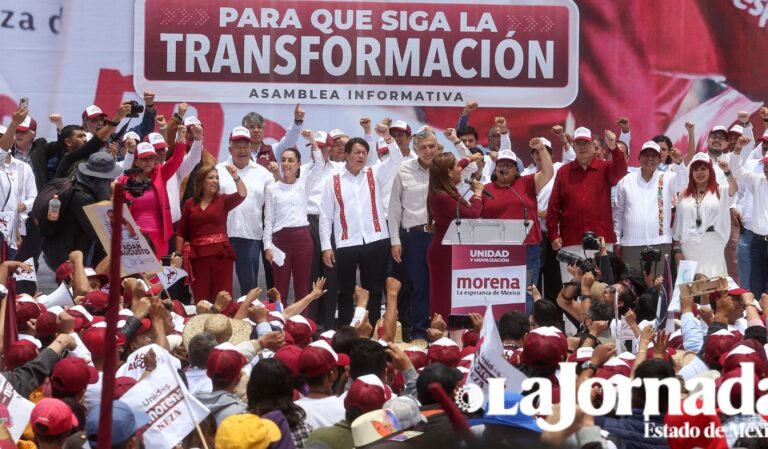 Lorena Cuéllar, en Primer Plano del Encuentro Morenista de Toluca