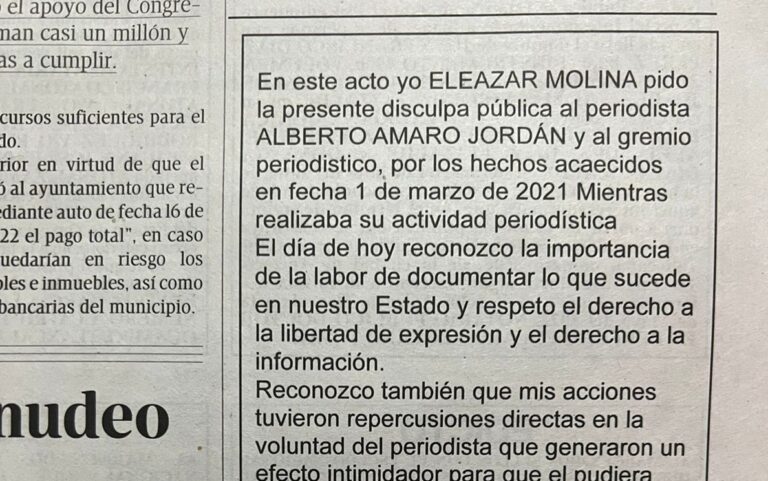 Exalcalde de Tetla se Disculpa Públicamente por Agredir a Periodista