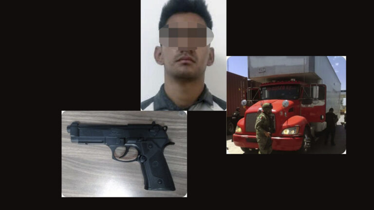 Detienen a Presunto Ladrón de Transporte con Réplica de Arma de Fuego