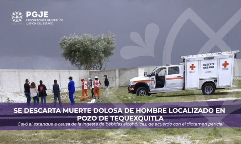Se descarta muerte dolosa de hombre localizado en pozo de Tequexquitla