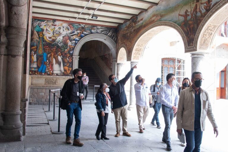 Coordina SC trabajos en la restauración de los murales de Palacio de Gobierno
