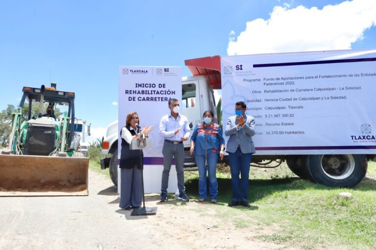 Rehabilitará Gobierno del Estado Carreteras de Tlaxcala con 39.9 mdp