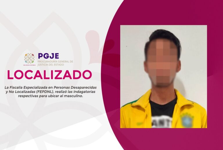 Localiza PGJE a joven reportado como desaparecido en viaje a Sonora