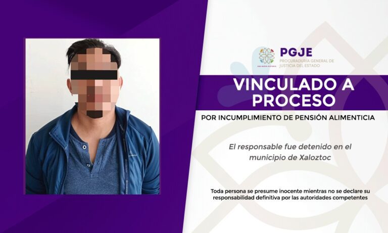 PGJE lleva a cabo orden de aprehensión por incumplir pensión alimenticia
