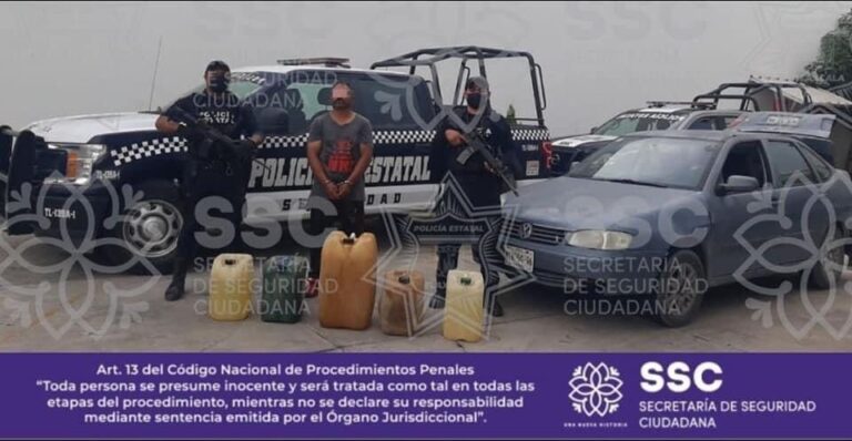 Detiene SSC a Presunto Responsable de Transportación de Hidrocarburo