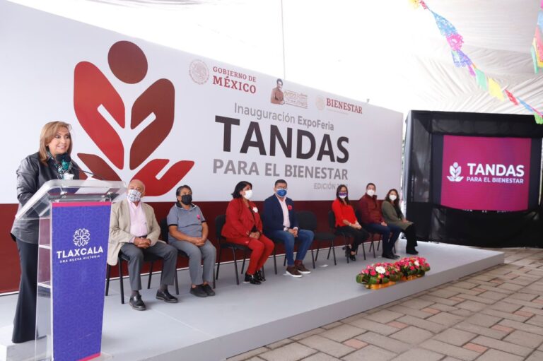 Gobernadora Lorena Cuéllar inauguró la 5ta Expo Feria Tandas para el Bienestar en Panotla