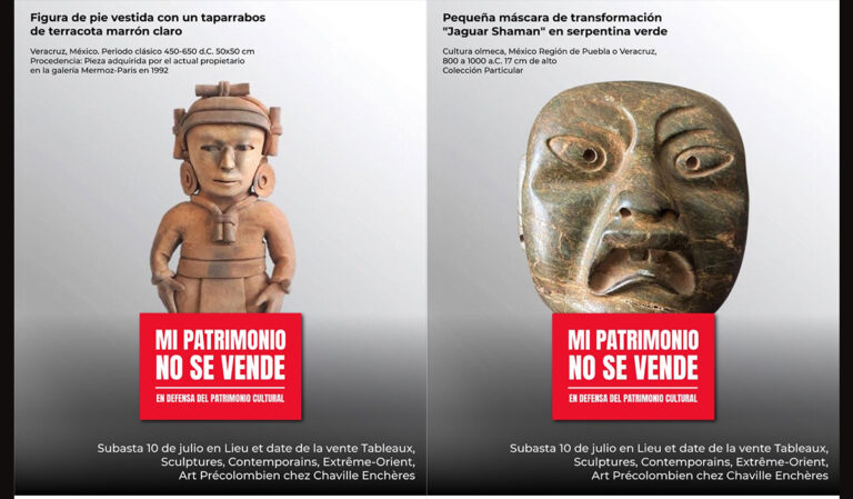 La Secretaría de Cultura federal condena subasta en Francia de bienes mexicanos